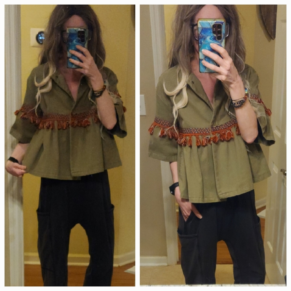 Zara Boho Tassel Fringe Swing Jacket